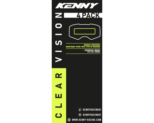 Передня кришка KENNY RACING Vision Performance 60 мм x 150 мм (упаковка з 4 шт.)
