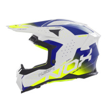 NOX N634 Шолом Кросовий Gradient XXL Білий/Синій/Жовтий Fluo