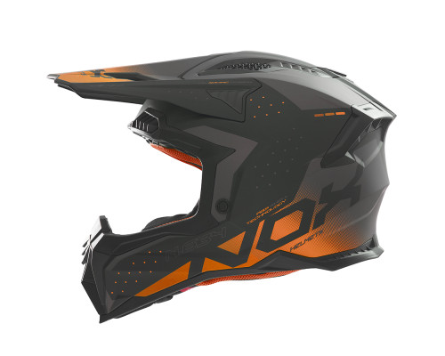 NOX N634 Шолом кросовий OFF ROAD matte black/neo помаранчевий розмір L