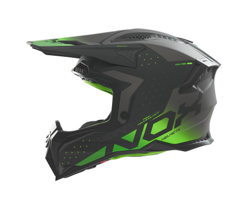 NOX N634 шолом кросовий OFF ROAD matte black/neo зелений розмір M