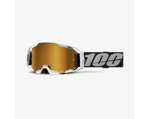 100 PERCENT Armatic RapidRacer motogogli дзеркальна лінза True Gold сірий/чорний
