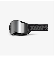 100 PERCENT Strata 2 Youth Junior motocross glasses дзеркальні лінзи срібні чорний/сірий