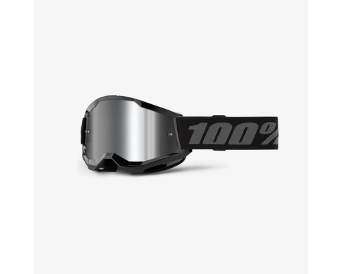 100 PERCENT Strata 2 Youth Junior motocross glasses дзеркальні лінзи срібні чорний/сірий
