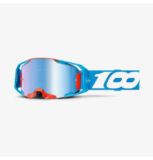 100 PERCENT Jett Lawrence LE мотогарнітура дзеркальні лінзи Amatic Cherry-Torched + Blue-Blue Mirror Lens червоний-синій