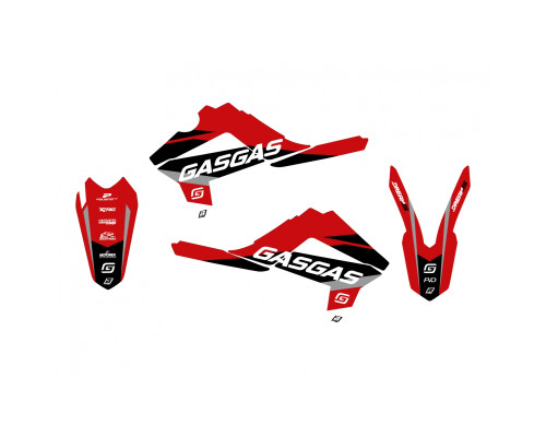Набір клеїв Blackbird Dream, 5 штук, Gas Gas EC 125/250/300 '12-'15, ECF 250/300/450 '14-'17, червоний чорний, білий