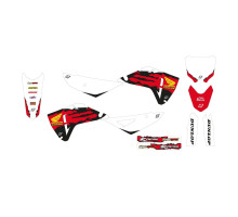 Набір наклейок Blackbird Honda CRF 250R/450R 2025 ретро стиль червоний/білий