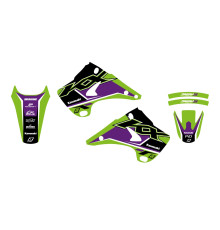 Набір наклейок Blackbird Dream 5 для Kawasaki KX 125/250 '03-'08 зелений чорний