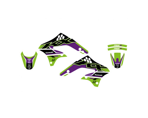 Blackbird Dream 5 Nail Set Kawasaki KX 450F 2006-2008 зелений чорний