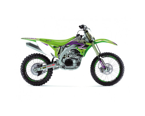 Набір наклейок Blackbird Dream 5 Kawasaki KX 450F '09-'11 зелений чорний