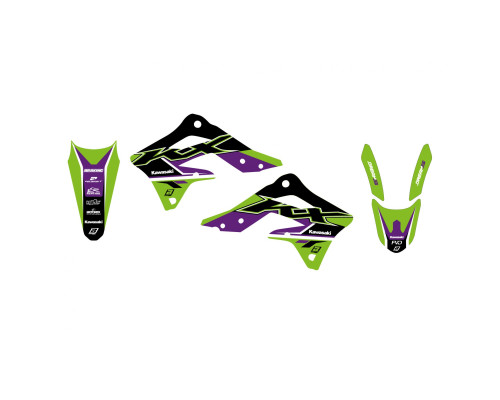 Blackbird Dream 5 Nail Set Kawasaki KX 450F 2012-2015 зелений чорний