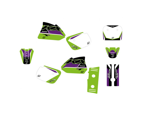 Набір цвяхів Blackbird Dream 5 для Kawasaki KX 60 '85-'19 зелений чорний