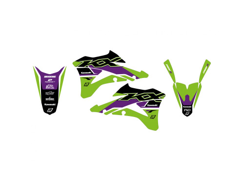 Blackbird Dream 5 Nail Set Kawasaki KX 85 2014-2021 зелений чорний
