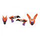 Набір наліпок Blackbird Dream 5 KTM EXC/EXC-F '08-'11 SX/SX-F 125 '07-'10 помаранчево-чорний