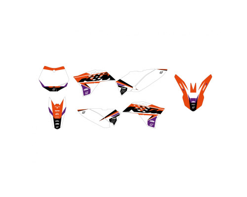 Наклейки Blackbird Dream 5 для KTM SX 65 2009-2015, помаранчево-чорні