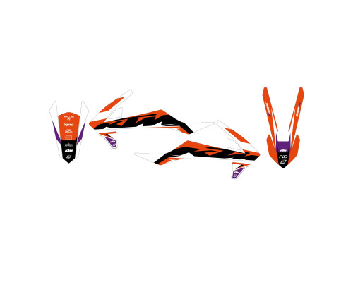 Набір для нігтів Blackbird Dream 5 KTM SX 85 2018-2023 помаранчевий білий чорний