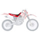 Чорний дрозд, покритий логотипом Honda XR 250/400 '96-'04, чорно-червоний