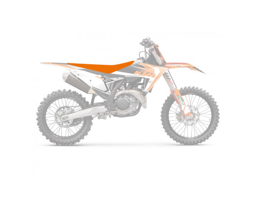 Чорний дрозд покритий бічною рамою KTM SX 85 з помаранчевою текстурою