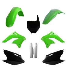 Polisport KX 250F Пластиковий комплект, деталі дивіться вище, пластина з амортизатором 2006-2008 зелений чорний, оригінальний