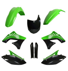 Повний комплект Polisport для пластикових деталей Kawasaki KX 250F 2009-2012 з минулого місяця, пластина для амортизаторів зелена чорна, оригінальна