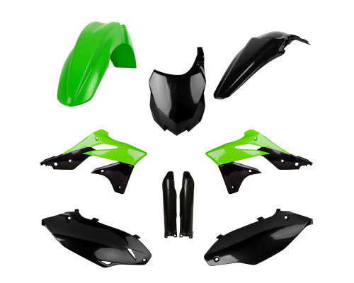 Polisport Full Kit Plastic Kit Kawasaki KX 250F 2013-2016 Tab Передня та Осі Захисту OEM Зелений Чорний