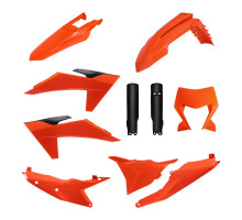 Повний комплект Polisport для пластикових деталей KTM EXC/EXC-F/XC-W/XC-WF TBI 2024-2025 в наявності, фари та амортизатор 8352500001 помаранчеві чорні, OEM 2025