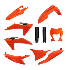 Повний комплект Polisport для пластикових деталей KTM EXC/EXC-F/XC-W/XC-WF TBI 2024-2025 в наявності, фари та амортизатор 8352500001 помаранчеві чорні, OEM 2025