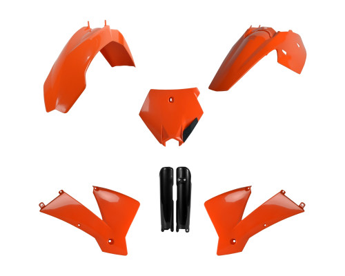 Повний комплект пластикових деталей Polisport KTM SX та амортизаторів 2003-2004, колір Orangeberry