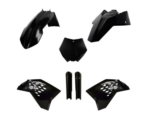 Повний комплект пластикових деталей Polisport для KTM SX/SX-F/XC-F 2008-2010 з минулого тижня, плата для амортизаторів, чорна