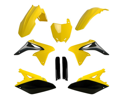 Polisport Full Kit Пластиковий комплект Suzuki RMZ 250 2010-2018 з попередньої вкладки тут захистом амортизатори жовтий чорний