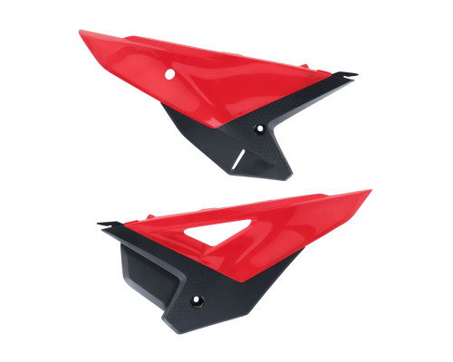 Бічні панелі Polisport Honda CRF 250R 2022-2024, CRF 450R 2021-2024, червоні, рестайлінг CRF 450R 2025, обидві сторони