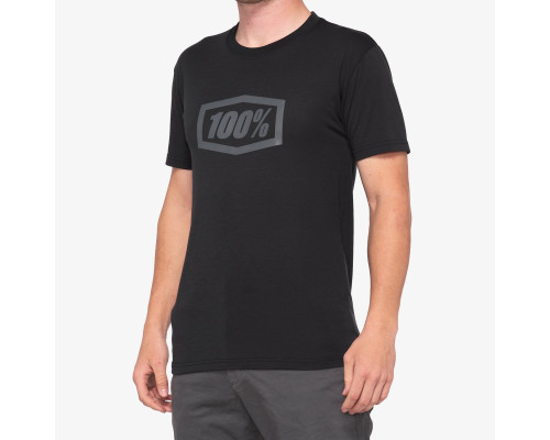 Essential Tech football t-shirt korotki rukav M чорний/сірий