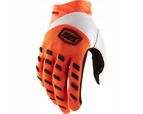 Рукавички 100 PERCENT Airmatic Cross/Enduro, fluorescent orange/білий/чорний, розмір L