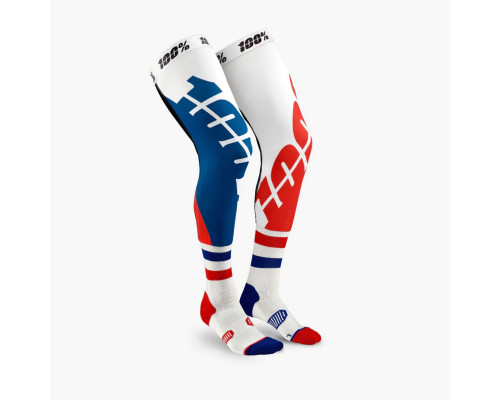 100 PERCENT REV MX Knee Brace SkarpeЗАДНІВисокі Під Ортези Корпус Розмір S/M Білий/Синій/Червоний