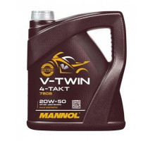 MANNOL 4T V-TWIN моторна олива 20W50 MA2 повний синтетик 4 чорний