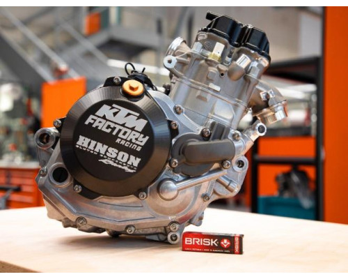 Паливний бак BRISK Premium COR10LGS для KTM SXF/EXCF 250/450 '14-'22, Husqvarna FC/FE '14-'22, GasGas EC/EX '21-'22, OEM, сріблястий