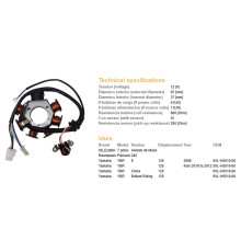 Статор ОБМОТКИ ГЕНЕРАТОРА DZE YAMAHA YBR 125 2006-2012 OEM 5VL-H5510-00