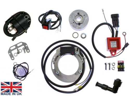 Electrex Set Запалювання Ротор (Магнітне Колесо) Обмотка Alternator Regulator Напруги Котушки Запалювання Ковпачки Свічка Модуль CDI Honda CR125R 1980 Чорний