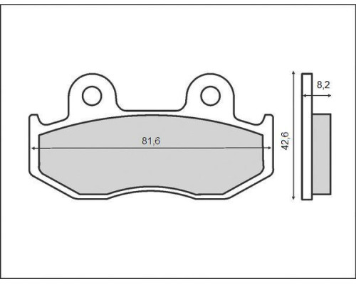 Brenta KH323/2 Гальмівні колодки Organic Zipper BR3034 B