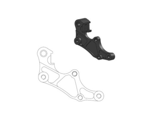 MOTO-MASTER Adapter Oversize 320 мм Supermoto для OEM затискача Beta RR X-Trainer чорний