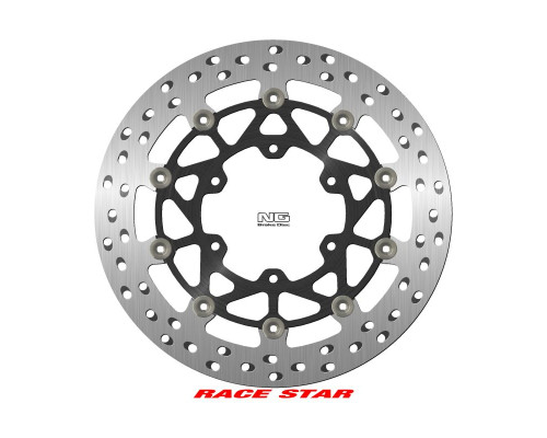 NG, ГАЛЬМІВНИЙ ДИСК ПЕРЕДНІ Race Star Premium, гальмівний диск, покращене охолодження, 320x102x5 мм, алюмінієвий центр, Suzuki GSX-R 1000 '17-'22, сріблястий