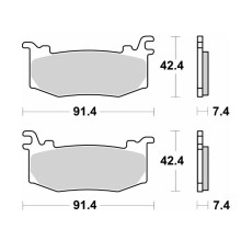 SBS KH Racing Dual Sinter Гальмівні колодки Золотий Правий Передній Aprilia RSV4 Factory '25-, Ducati Panigale V4/V4S '25-, KTM RC-R 990 '25-, Superduke 1390 '25-