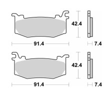 SBS KH Street Performance gala wheels sinter золотий передній Aprilia RSV4 Factory '25-, Ducati Panigale V4/V4S '25-, KTM RC-R 990 '25-, Superduke 1390 '25-