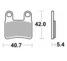 Диски SBS KH257/2 галони Kymco Maxxer/MXU '08-'14 чорні