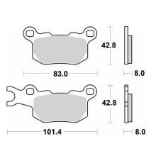 SBS KH685 galley wheels Off-Road Sinter задні праві Can-Am Defender/Traxter 800 '17-'23, 976 '17-'23 wheels