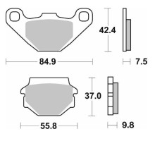 SBS KH067 gala колодки OFF ROAD синтер золотий