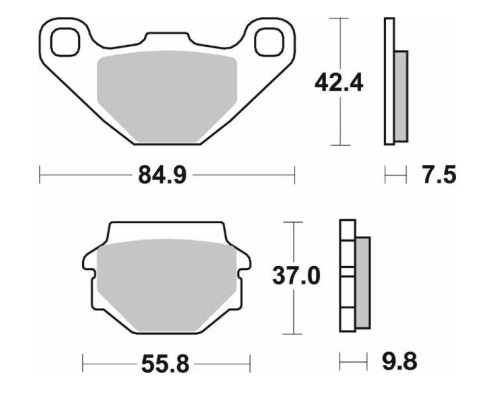 SBS KH067 gala колодки OFF ROAD синтер золотий