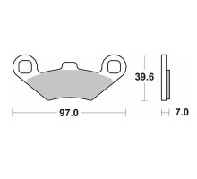 SBS KH159 Колодки гальмівні Off-Road Sinter Золотий для ATV Polaris Trail Boss Sportsman Magnum Big Boss