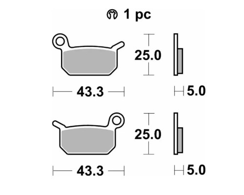 SBS KH325 Galley wheels Off-Road Racing Sinter Золотий KTM SXE-5 Electric 19- SX 50 09- SX 65 04-08 Husqvarna EE-5 19- CR 50 06- SM 50 10- TC 50 17- Перед/Зад