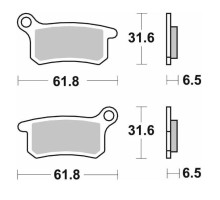 SBS KH357 Камбузи Off-Road Sinter Золотий KTM SX 65 '09-'21, GASGAS MC 65 '21-, HUSQVARNA TC 65 '17-, SX 85 '04-'11