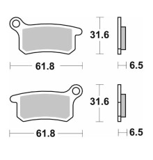 SBS KH357 Камбузи Off-Road Sinter Золотий KTM SX 65 '09-'21, GASGAS MC 65 '21-, HUSQVARNA TC 65 '17-, SX 85 '04-'11
